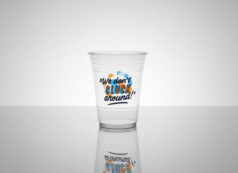 Recyclable Clear PET Cups(Fully Customised – Multi Colour Print)