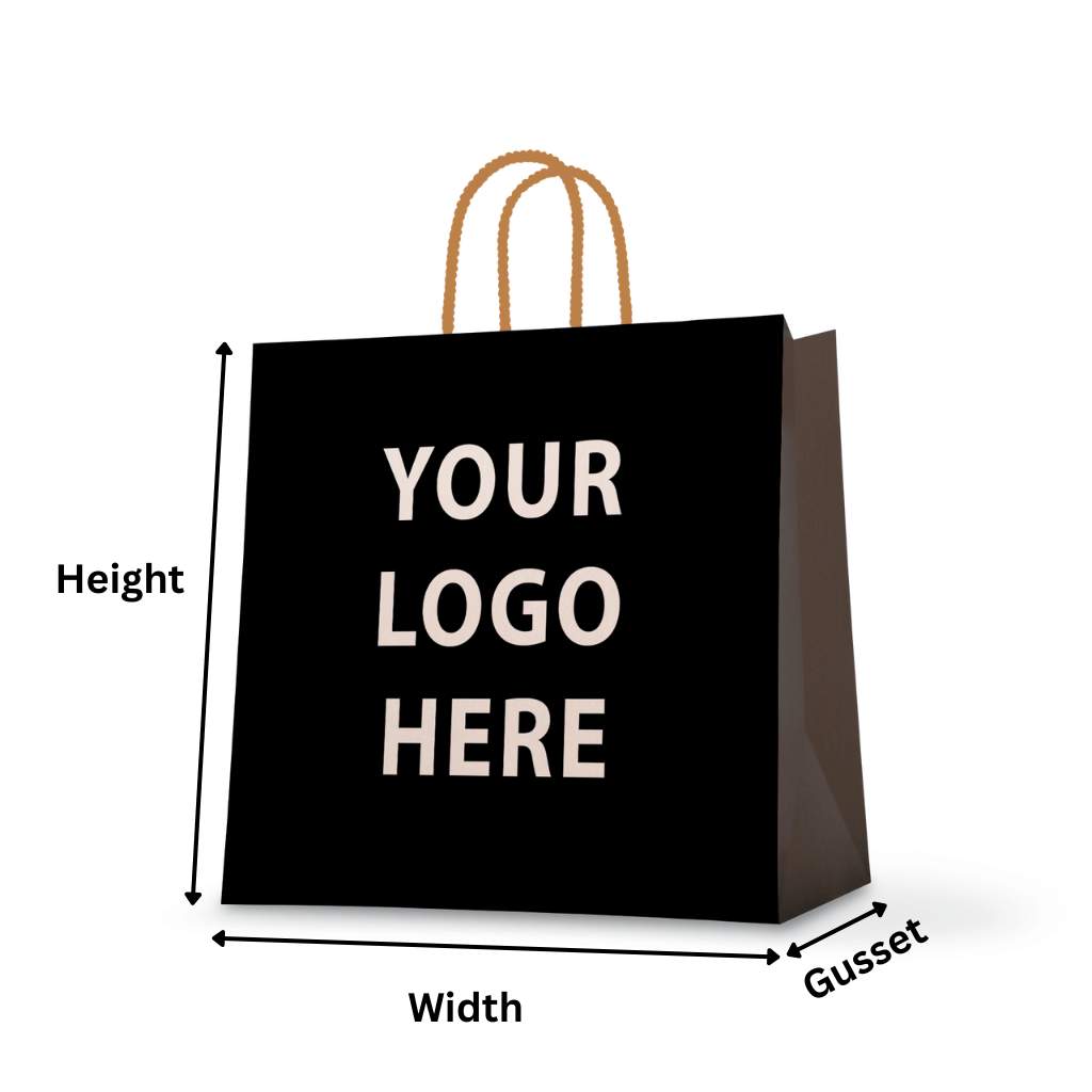 Custom Size Paper Takeaway Bags